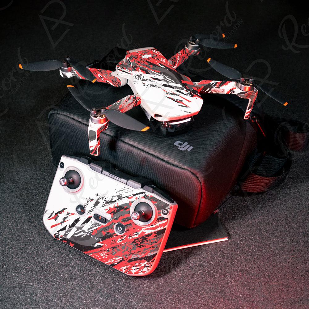 SKIN SERIE MAVIC MINI 1|2|3 PRO ABSTRACT RED - Andrea Pinotti Official