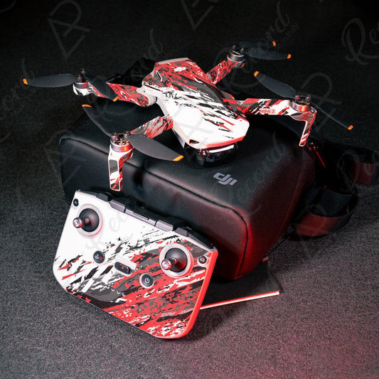 SKIN SERIE MAVIC MINI 1|2|3 PRO ABSTRACT RED - Andrea Pinotti Official