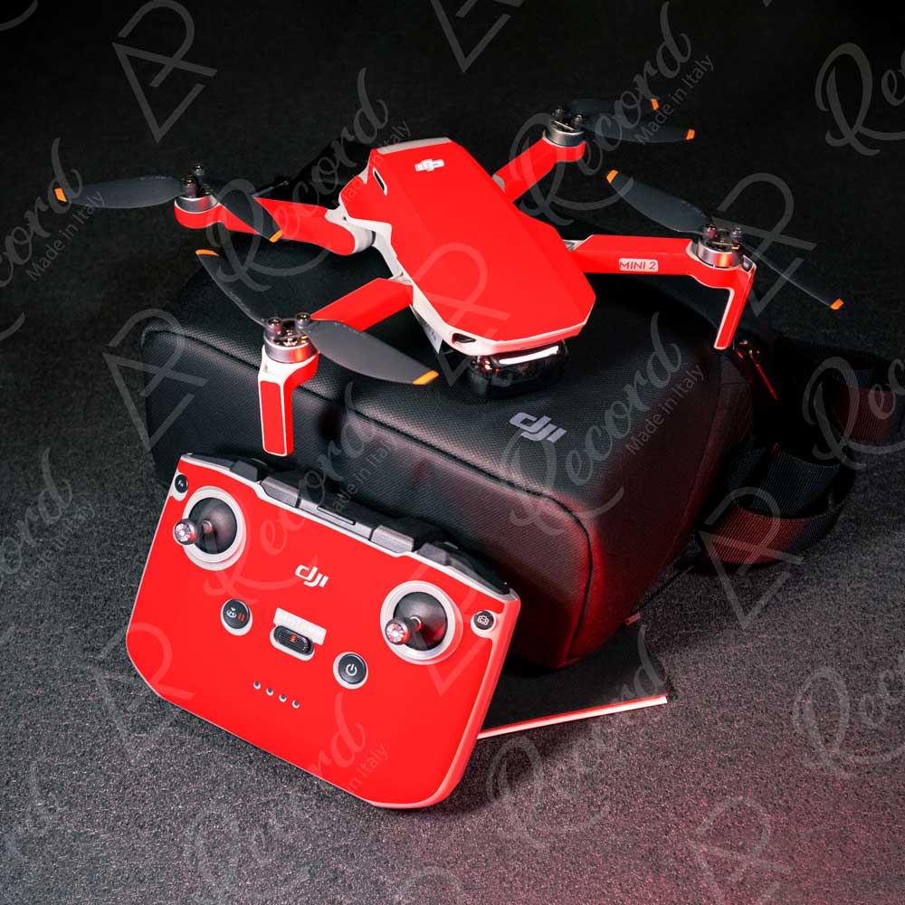 SKIN SERIE MAVIC MINI 1|2|3 PRO ROSSO FLUO - Andrea Pinotti Official