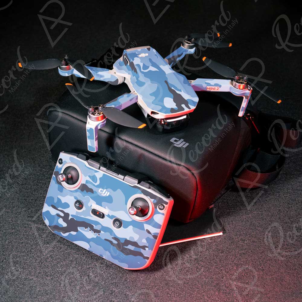 SKIN SERIE MAVIC MINI 1|2|3 PRO MIMETICO BLU - Andrea Pinotti Official