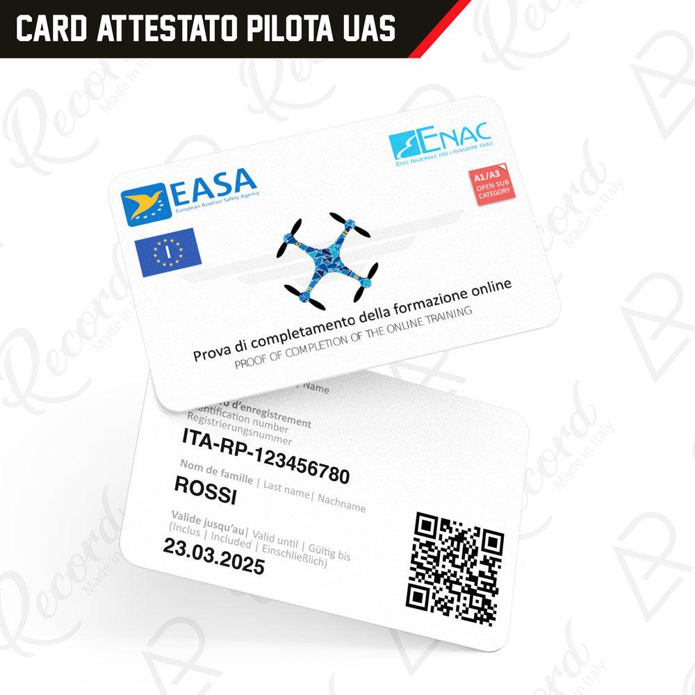 CARD ATTESTATO DI PILOTA A1-A3 - Andrea Pinotti Official