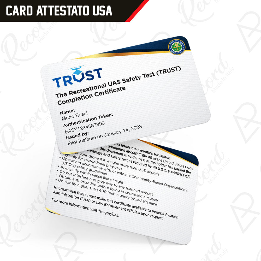 CARD ATTESTATO TRUST USA - Andrea Pinotti Official